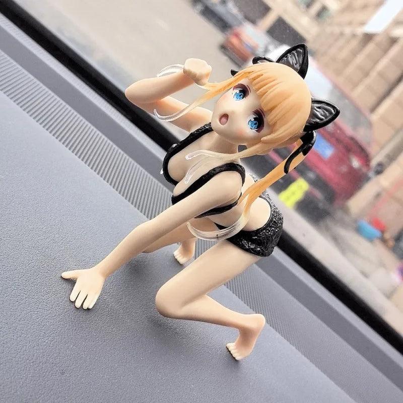 A few boxes of car car ornaments featuring cute and beautiful female 2D girl figurines and models are here to hit the market