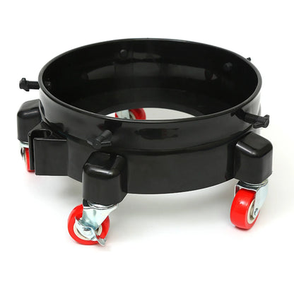 Rolling Bucket Dolly for Car Washing, Easy Push Drum Dolly with 5 Swivel Casters
