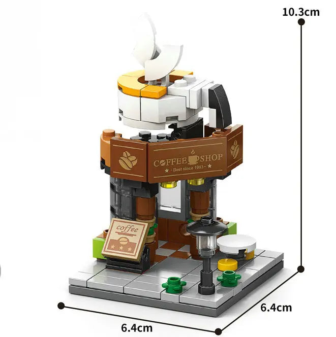 Mini House Building Blocks City Store Street View Snack Street Figures Children's Toys Boys and Girls Gifts Compatible With Lego