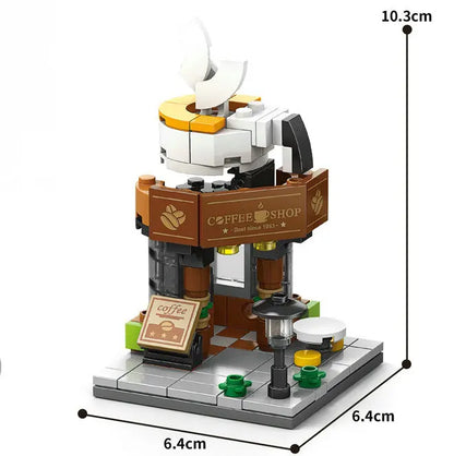 Mini House Building Blocks City Store Street View Snack Street Figures Children's Toys Boys and Girls Gifts Compatible With Lego