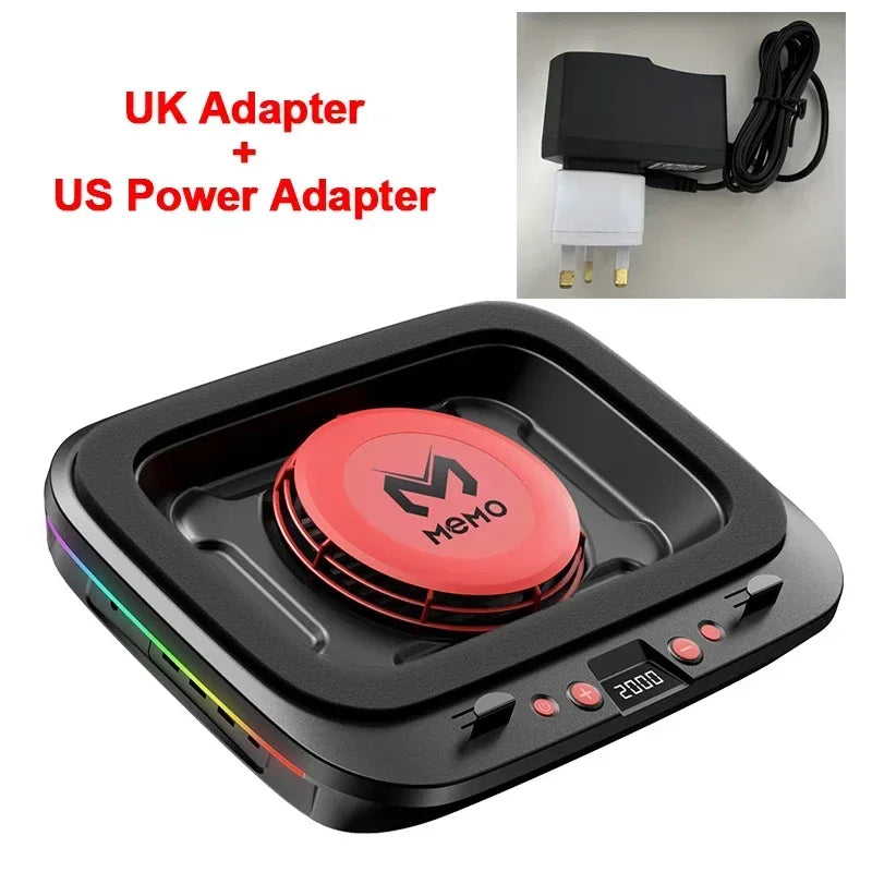 MEMO FL08 7 Angle Adjustable Notebook Powerful Fan Cooling Pad for 14-19'' Game Laptop Cooler Strong Wind Kickstand Base Bracket