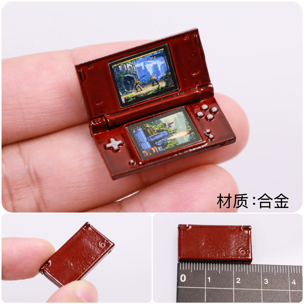 Mini Game Console Model Simulation Gameboy Dollhouse Decor Scene Shooting Prop Miniature Toy