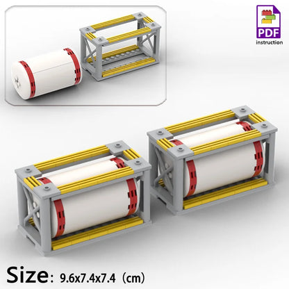 MOC Fuel Gas Tank Building Blocks Kit Wine Barrels Goods Container Forklift Bricks Toys Boys Gift