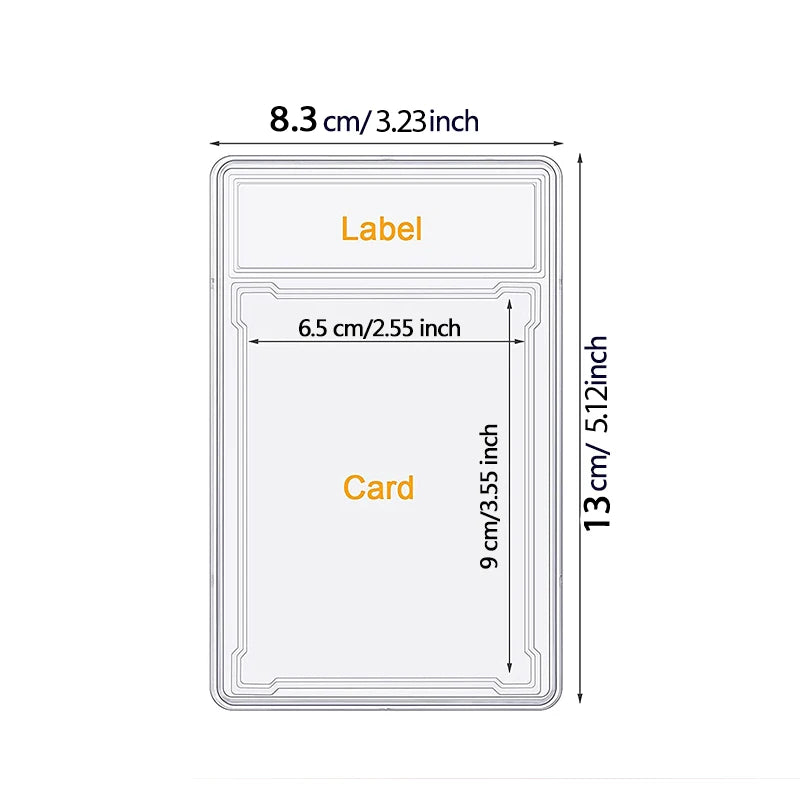 35/55/75/100PT Trading Cards Slab Label Grade Baseball Star Card Sleeves Protector Acrylic Hard Plastic Game Grade PTCG Gift Toy