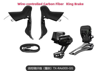 Wheeltop EDS TX 6000 7000 Wireless Electronic Road Bike Groupset Carbon Fiber 7-14 Speed Compatible Rim and Disc Brake