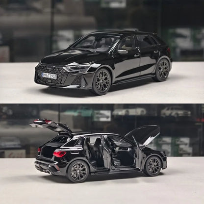 Diecast NOREV 1/18 Scale RS3 Audi 2025 Black Alloy Car Model
