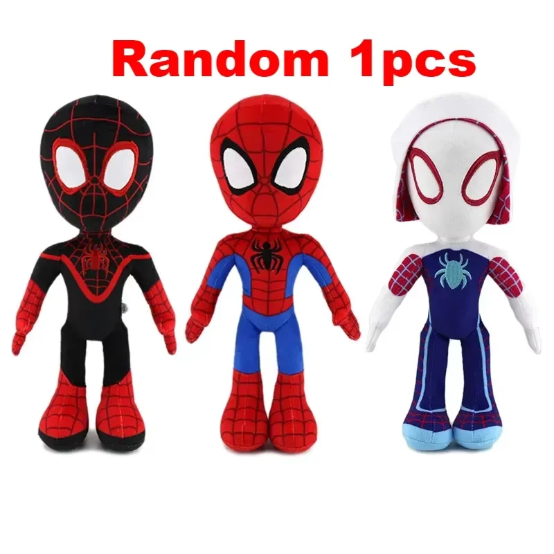 32CM Anime Avengers Spidermanes Plush Toys Into the Spider-Verse Gwen Peter Parker Noir Dolls Soft Stuffed Toy For Kids Gift