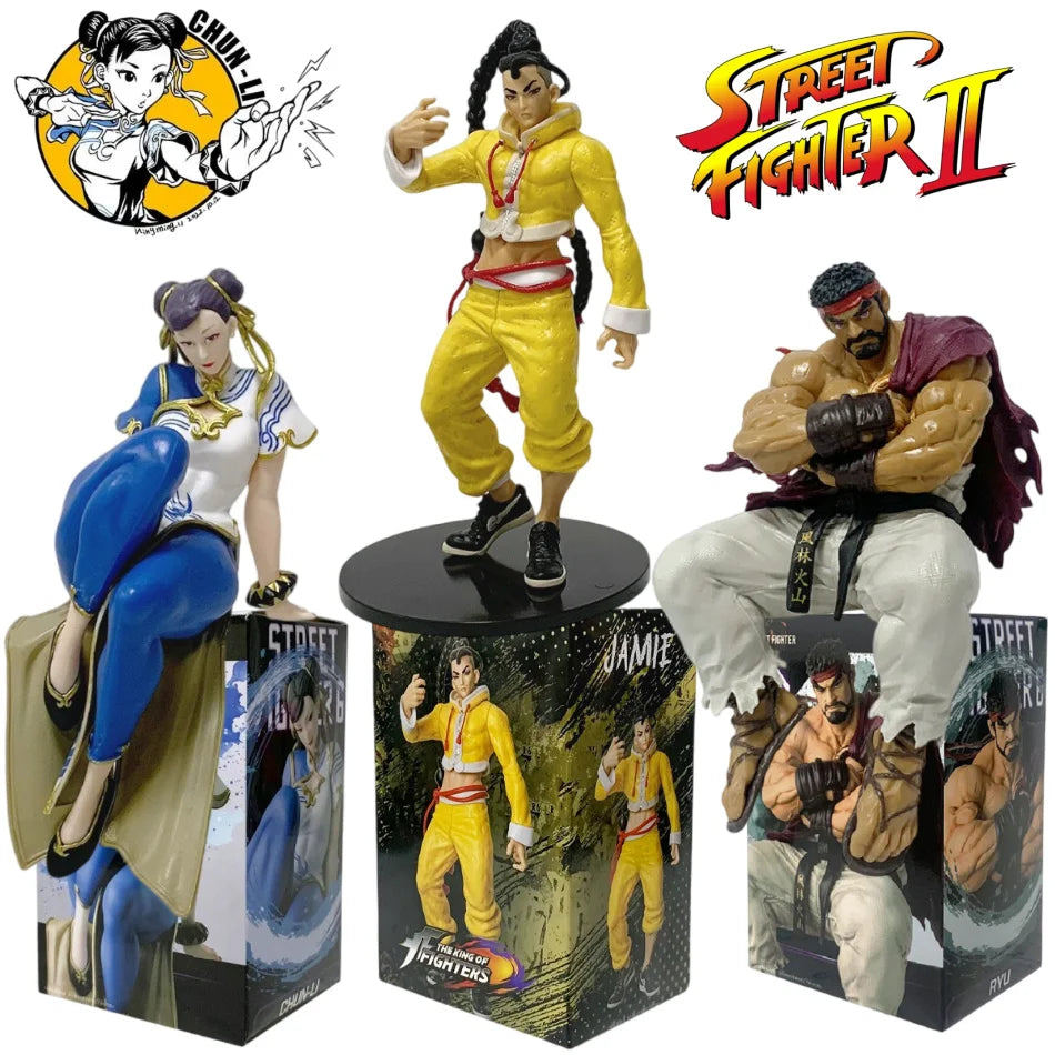 14-17cm Street Fighter 6 Fighting Game Peripherals Figure Chun-Li Ryu Jamie Action Model Pvc Desktop Statue Collection Toys Gift