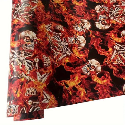 Premium Graffiti Skull Sticker Vinyl Wrap Film Roll Self Adhesive Decal Car Wrapping Foil with Air Release Bubble
