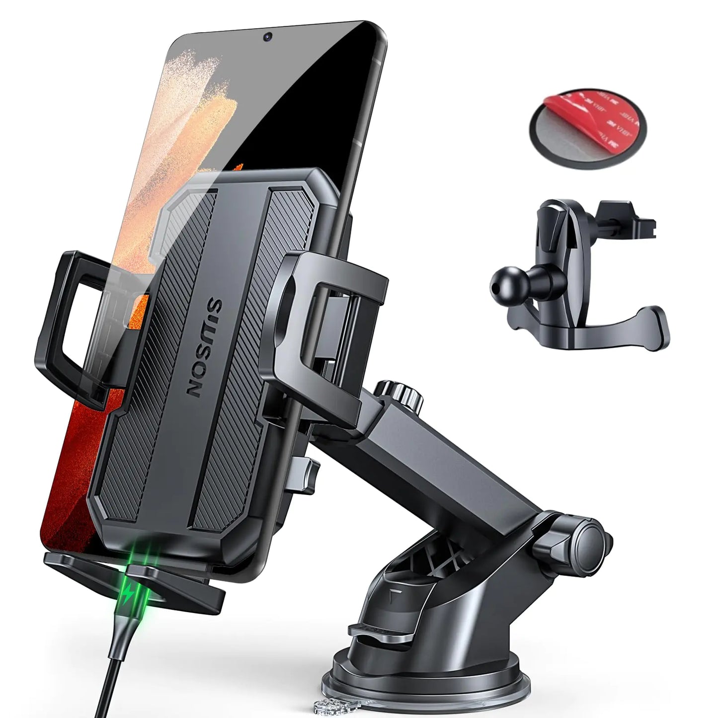 Suction Car Phone Holder Mount Cell Phone Car Mount for Dashboard & Windshield Air vent Car Mount for iPhone Android
