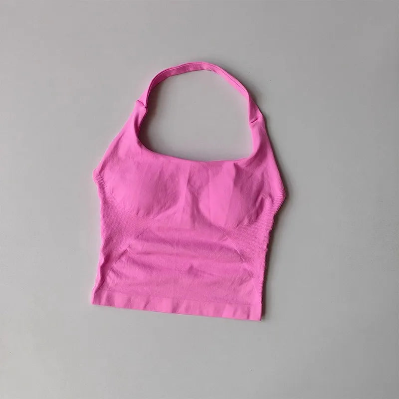 Halter Yoga Vest, Shockproof Running Sports, High-Strength Sports Underwear, Fitness, Pilates Suspender, Beautiful Back, Autumn