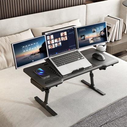 Ergonomic Chair Armrest Desk Attachment Foldable Laptop Table Mobile Office Workstation Accessory