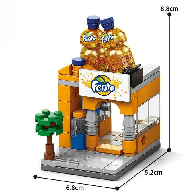 Mini House Building Blocks City Store Street View Snack Street Figures Children's Toys Boys and Girls Gifts Compatible With Lego