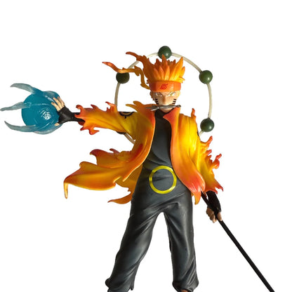 22cm Naruto Shippuden Anime Figure AK Uzumaki Naruto Uchiha Sasuke Action Model Pvc Statue Desktop Ornament Collection Toys Gift