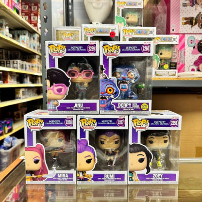 Funko Pop HUNTR/X K-POP Witch Hunter Squad Rumi Zoey Mirai Jinu Derpy&Sussie Ornament Desktop Decoration New Year Gift for Fans