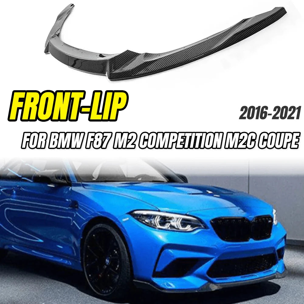 Front Bumper Lip Splitter Diffuser Lower Guard For BMW F87 M2 Competition M2C Coupe 2016-2021 Car Styling Tuning Accessories