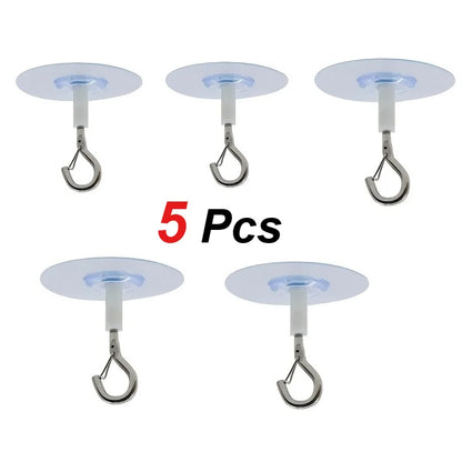 5/10 PCS Non Perforated Adhesive Ceiling Hooks Suitable for Hanging Lamps Plants for Mobile Curtains Multifunctional Hooks