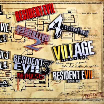 Resident Evil Magnetic Logo Stand Fridge Sticker 3d Desktop Ornament Umbrella Corporation Game Display Decor For Adult Game Fans