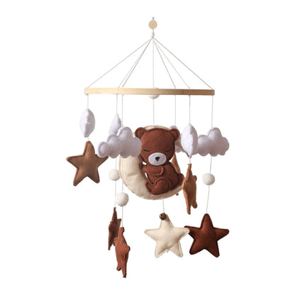 Let's Make Baby Rattle Toy 0-12 Months Wooden Mobile Newborn Music Box Bed Bell Hanging Toys Holder Bracket Infant Crib Toy Gift
