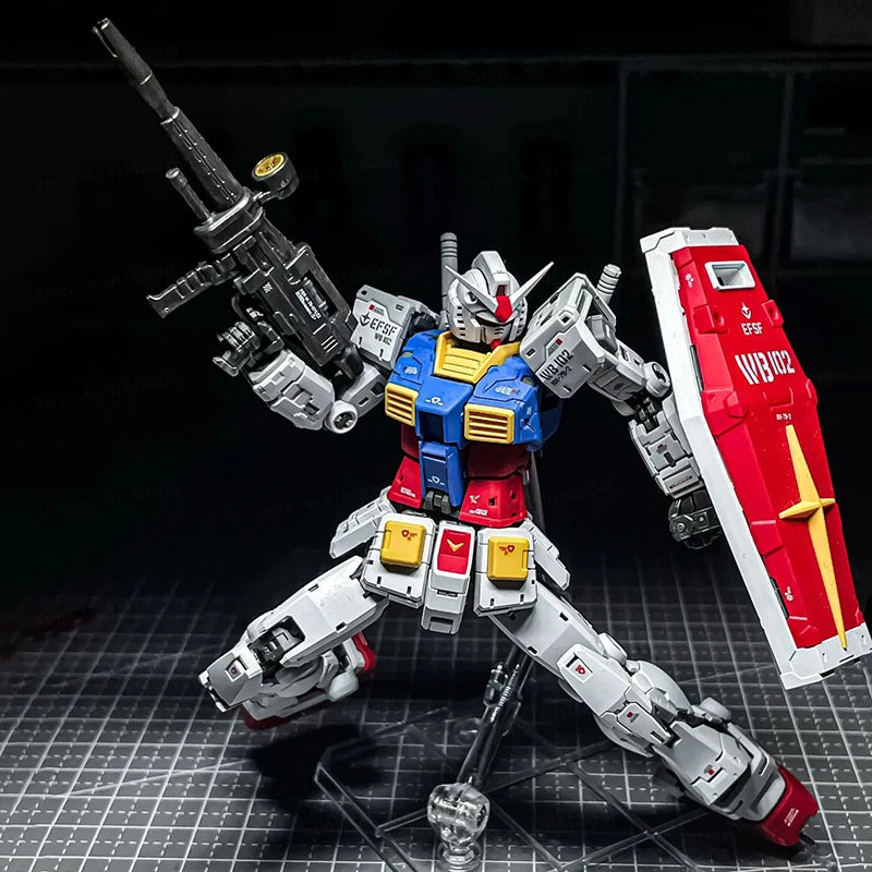 Bandai HGUC 1/144 RX 78 2 GTO Newborn Yuanzu Model Kit with Water Decals Animation Display Stand Collectible Figure