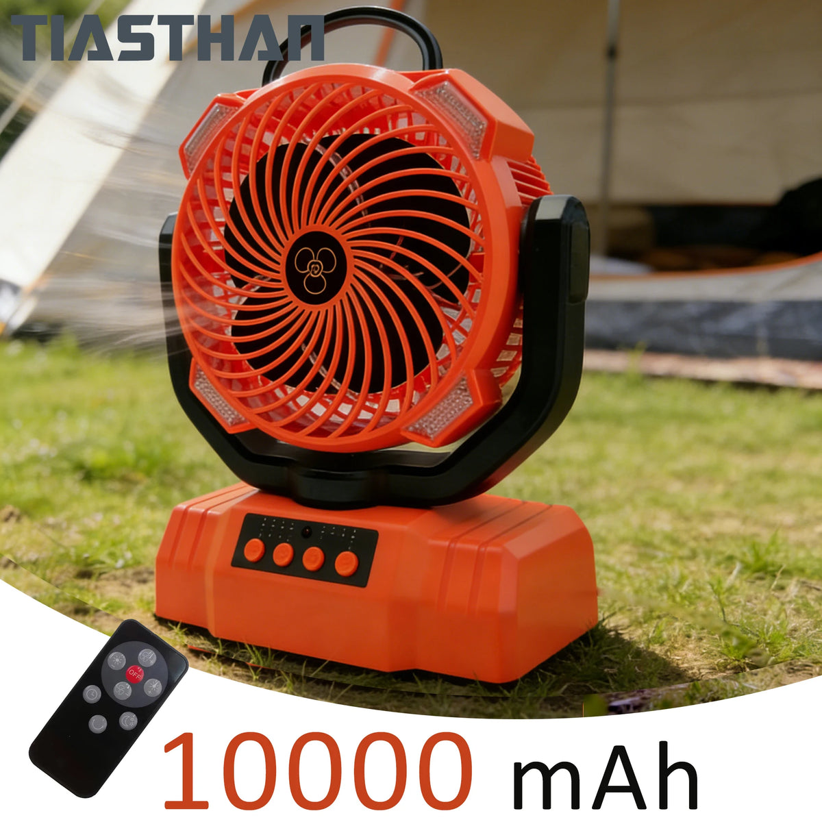 Multifunctional Outdoor Camping Fan 6L Water Tank Spray , Lighting, Hook, Cool Mist Spray, Remote Control, for Hot Summer Nights