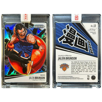 PANINI DIY manga homemade Curry James Doncic Durant Wembanyama Jokic Edwards Morant Textured Rainbow Sparkle Collectible Card