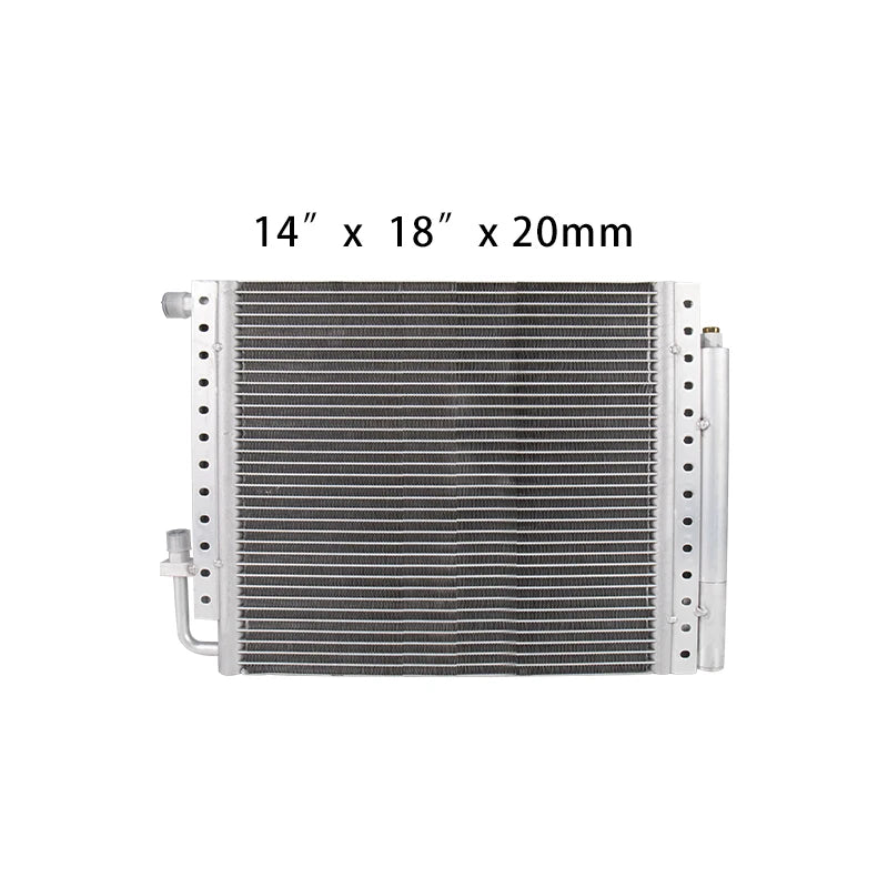 Universal Radiator Aluminum Condenser Parallel Flow Take Drier 14''x18''x20mm / 14''x23''x20mm for Heavy duty Truck Excavator AC