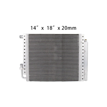 Universal Radiator Aluminum Condenser Parallel Flow Take Drier 14''x18''x20mm / 14''x23''x20mm for Heavy duty Truck Excavator AC