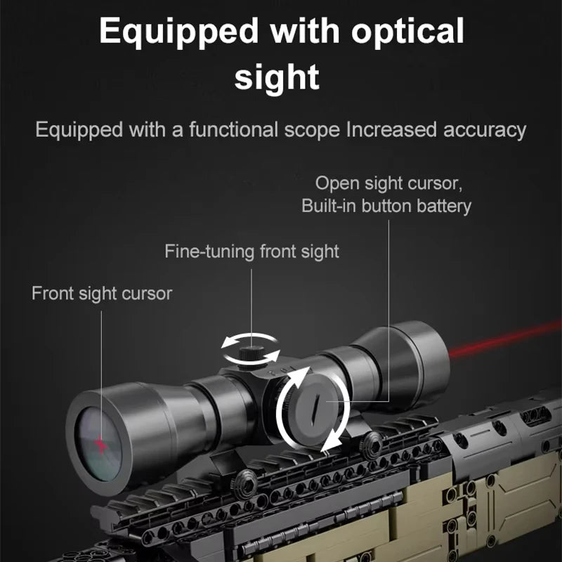 New City Technical  Police Military Weapon Sniper Rifle Building Blocks AWM For Assault Rifle Brick Toy for Kids Christmas Gifts