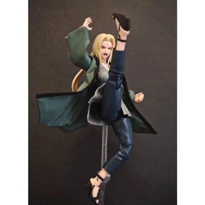 1/12 Scale Naruto Action Figure Five Generations Tsunade Cloth Robe Vest Pants Shoes Set Clothes Model for 6" Female CF Doll Body