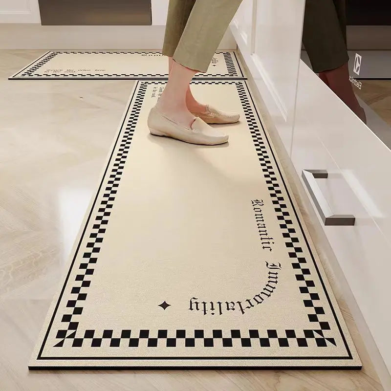 VIKAMA Kitchen Door Steps Water-Absorbing Oil-Absorbing Non-slip Foot Carpet Diatomite Bathroom Water-Absorbing Floor Mats