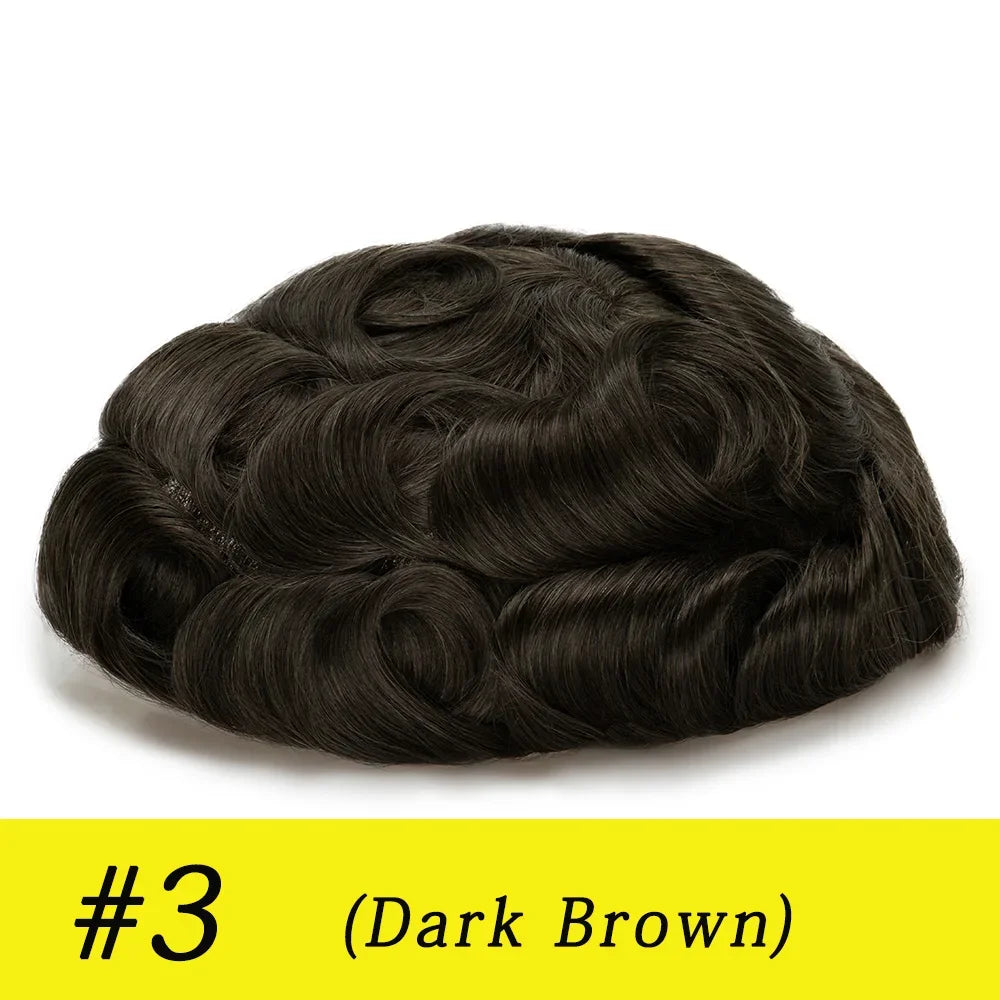 Q6 Lace Toupee Men Europe Human Hair Male Wig Swiss Lace Front Men Hair Replacement System Unit Man Wig Natural Hair Prosthesis
