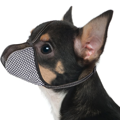 Soft Dog Muzzle for Small Large Dogs Mask Anti Biting Chewing Licking Breathable No Bark Mesh Printed Full Coverage Muzzles