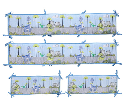 Crib Rail Cover Set and Baby Crib Liner  Baby Bumperless Crib Cot Protector Infant Bebe Bedding Set