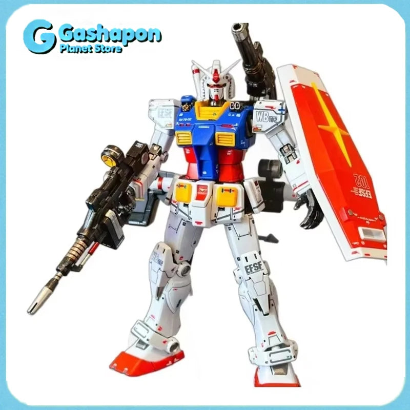 Bandai HGUC 1/144 RX 78 2 GTO Newborn Yuanzu Model Kit with Water Decals Animation Display Stand Collectible Figure