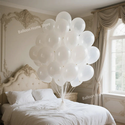 5/10/12/18 Inch Black White Round Matte Latex Balloon Birthday Party Banquet Wedding Baby Bathing Activities Decorative Balloon