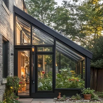 Aluminum Alloy Sunroom Glass House Modern Soundproof Solarium with Laminated Safety Glass Customizable Terrace Enclosure