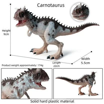 Simulation Jurassic World Carnotaurus Dinosaur Figure Solid Realistic Horned Bull Dinosaur Model PVC Animal Figurines Cognitive