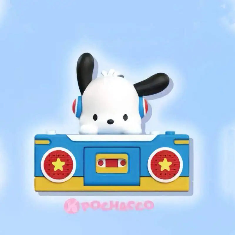 In Stock Hello KT Retro Tape Recorder Blind Box Talking Collectible Figure Desktop Ornament Cute Gift For Anime Fans Kids