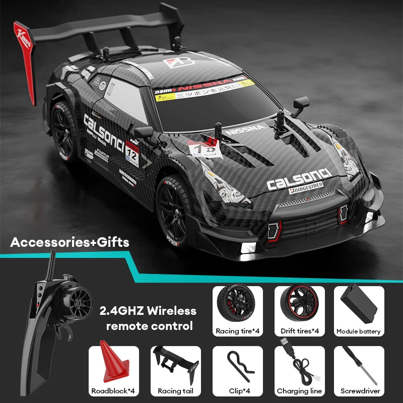 1:14 Remote Control Car 2.4Ghz Wireless Remote Control Four-Drive LED Car Lights Multi-Car Competitive Racing Christmas Gift