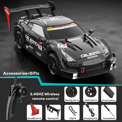 1:14 Remote Control Car 2.4Ghz Wireless Remote Control Four-Drive LED Car Lights Multi-Car Competitive Racing Christmas Gift