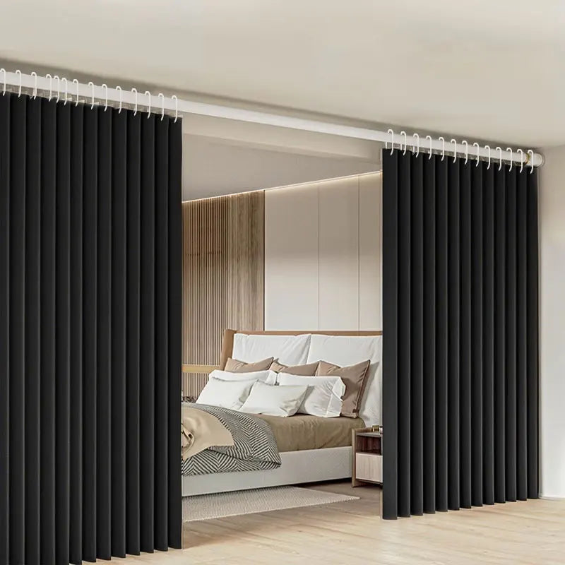 Folding Room Divider Curtain for Kitchen and Fitting Room, Soft Partition Panel for Privacy and Modern Decor