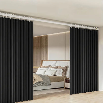 Folding Room Divider Curtain for Kitchen and Fitting Room, Soft Partition Panel for Privacy and Modern Decor