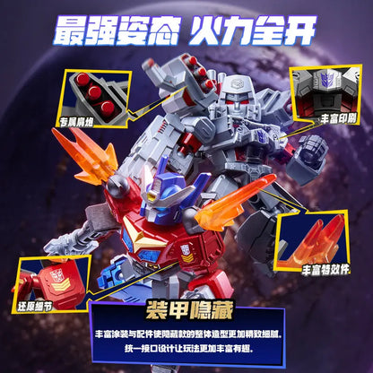 Blokees Transformers Galaxy Version 8 Beast Wars Lio Convoy Galvatron Magmatron Action Figure Assembly Model Toy Birthday Gift