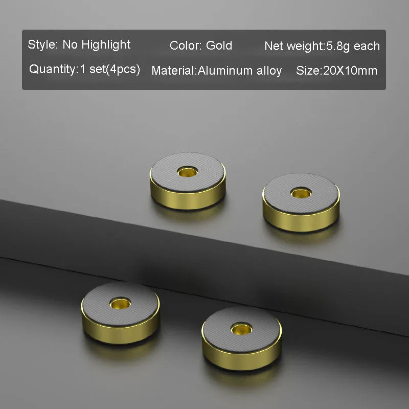 4pcs HiFi Audio Speaker Amplifier CD Player Aluminum Alloy Shock Absorber Foot Pad Damping Feet Chassis Stand Isolation Spike