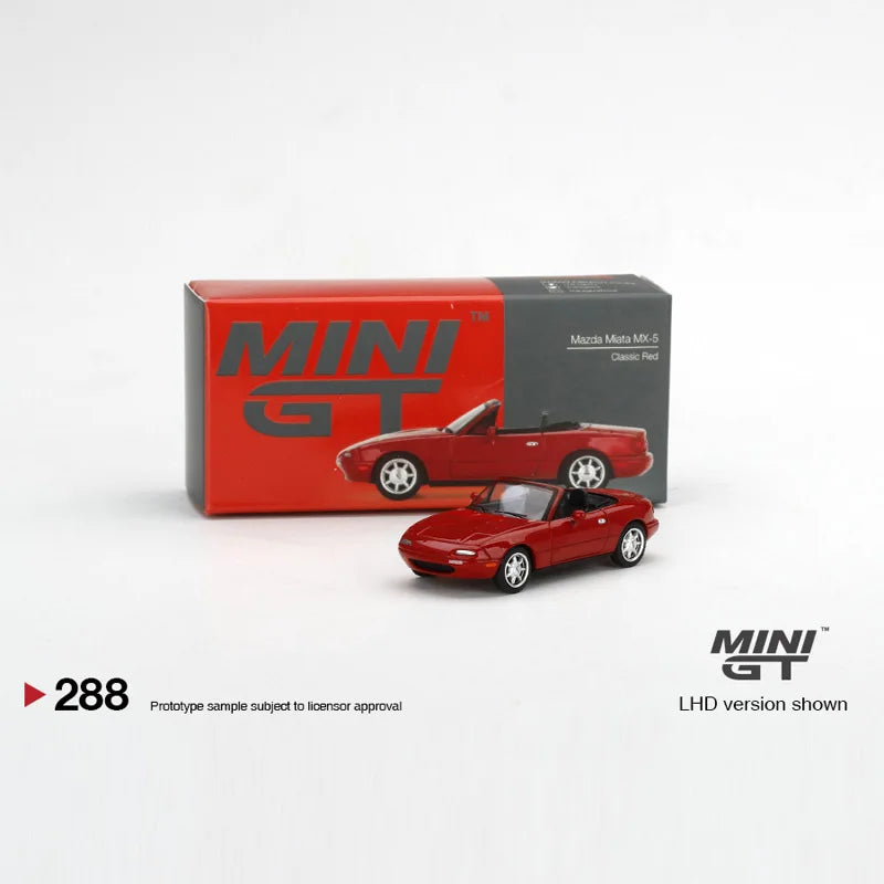 1:64 Mazda MX-5 convertible Miata NA 288 alloy die-cast miniature model,  adult decorative items, new in stock