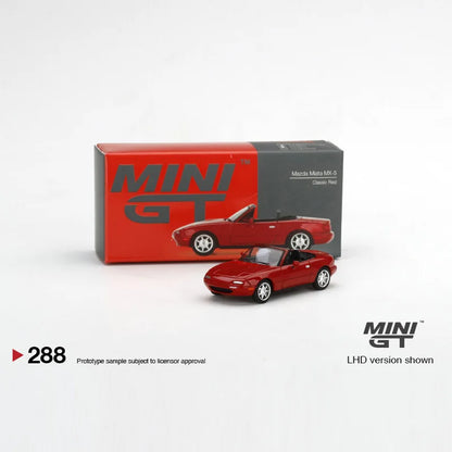 1:64 Mazda MX-5 convertible Miata NA 288 alloy die-cast miniature model,  adult decorative items, new in stock