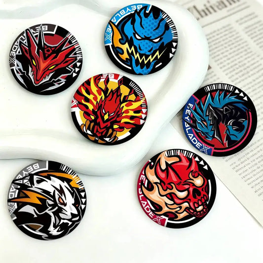 1pc POPULAR Beyblade Cartoon Style Badge Brooches On Backpack Decoration Round Enamel Pins For Accessorys
