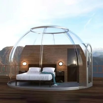 360 Degree Transparent Starry Sky Room Modern Bubble Room Modular House Prefabricated Homes Sustainable Futuristic Capsule House
