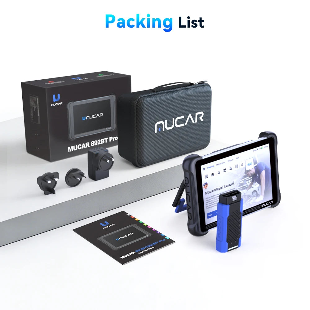 Free Update MUCAR 892BT Pro OBD2 Scanner J2534 CAN FD/DoIP All System Diagnosis Bi-directional Scan Tool Topology Map 35 Reset